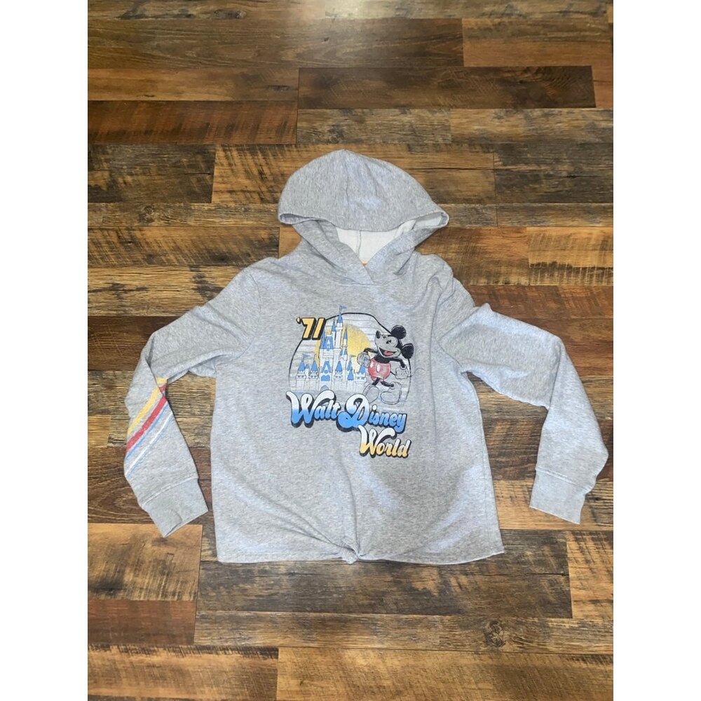 Disney Parks Women's Size L Gray Walt Disney‎ World '71 Retro Hoodie Sweatshirt